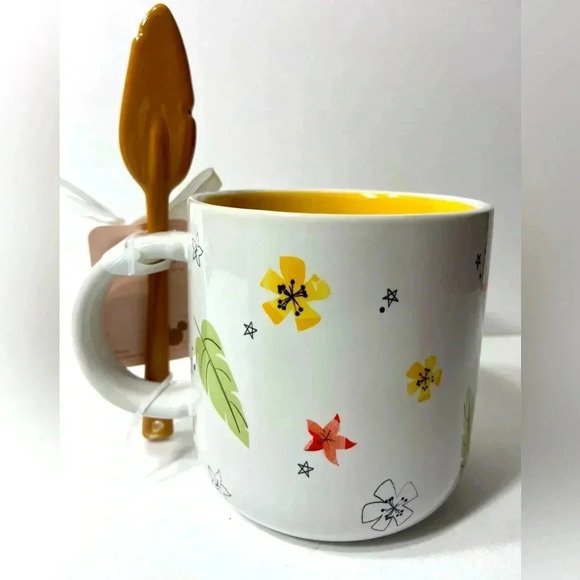 Disney x Magenta - Beautiful Moana Flower  Mug w/ Oar Mixing Spoon - BNWT 🌸⛵️ - Picture 6 of 8